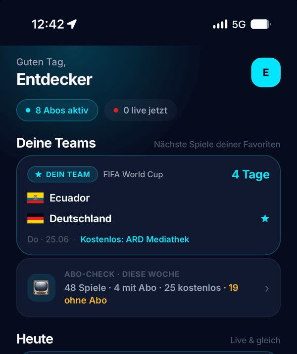 strymd App: dein Sport-Spielplan auf einen Blick